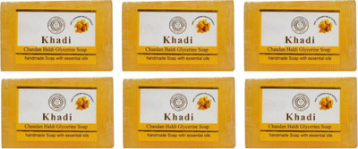 

Khadi Herbal HALDI CHANDAN GLYCERINE SOAP(750 g, Pack of 6)