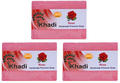 

Khadi Rose Soap (Pack of 3 pc)(125 g, Pack of 3)