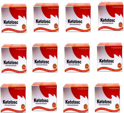 

Ketotosc Ketoconazole Soap,900g Bathing Bar Pack of 12(900 g)
