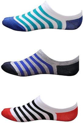 FAshoZ Men Striped Peds/Footie/No-Show(Pack of 3)