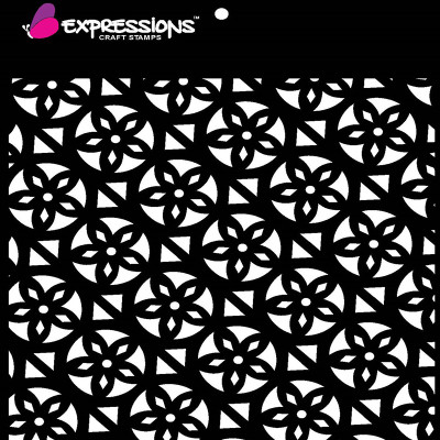 expressions craft stamps Mosoic Pattern EST6043 Hand made Design Stencil(Pack of 1, Art stencil)