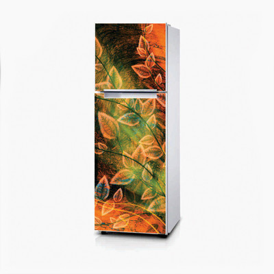 AH Decals Vector Leaf Pattern Fridge Warp Sticker 60cm x 160cm 60 cm Vector Leaf Pattern Fridge Warp Sticker 60cm x 160cm Self Adhesive Sticker(Pack of 1)