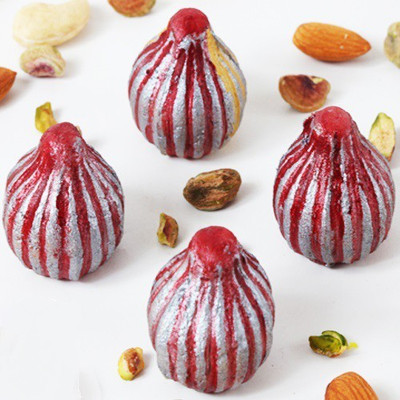 

Ghasitaram Gifts Silver Glittering Modaks(200 g, Box)