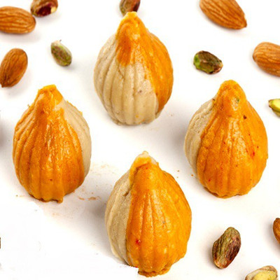 

Ghasitaram Gifts Mango Twin Mawa Modaks(800 g, Box)