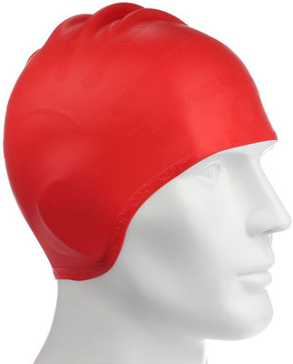 

Xerobic Elite Pro Swimming Ear Protection Cap Silicone Swimming Cap(Red, Pack of 1)
