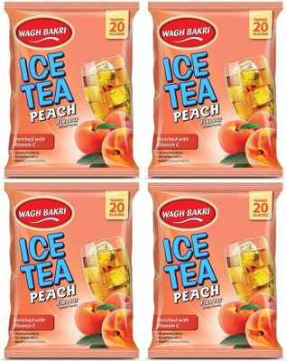 Waghbakri (Pack of 4) Peach Iced Tea Pouch(4 x 62.5 g)