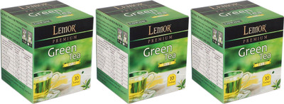 

Lemor Tulsi Flavored Bag box (3 Pack of 10 Tea bag pieces) for Healthy Indian Beverage Drinkers (Brand Outlet) Green Tea Bags Box(40 g)