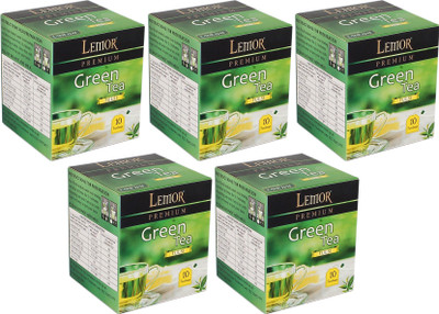 

Lemor Tulsi Flavored Bag box (5 Pack of 10 Tea bag pieces) for Healthy Indian Beverage Drinkers (Brand Outlet) Green Tea Bags Box(40 g)