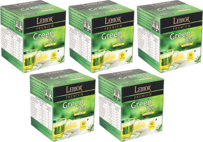 

Lemor Lemon Flavored Bag box (5 Pack of 10 Tea bag pieces) for Healthy Indian Beverage Drinkers (Brand Outlet) Green Tea Bags Box(40 g)