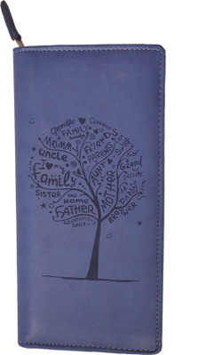 Sukeshcraft Tree.Rfid. Wallet For 6 Passports(White, Blue)