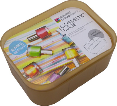 

Insasta Cosmetic Case 6-Divison Storage Container Makeup Brush Holder-KQ-2035-(Color May Vary) Store your Cosmetics Vanity Box(Color May Vary)