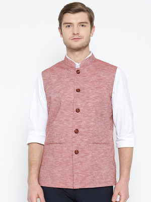 3SIX5 Self Design Men Waistcoat 3SIX5 Self Design Men Waistcoat