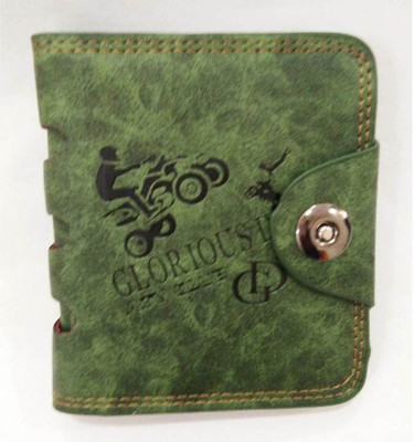 

BOVI Boys Green Artificial Leather Wallet(6 Card Slots), Greeen