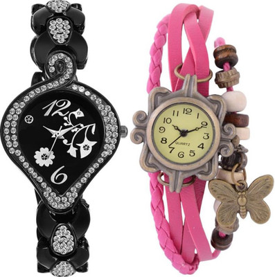 

SD SHOP Analog beautiful 1 dori & 1 diamond triangle watches girls & women Watch - For Girls