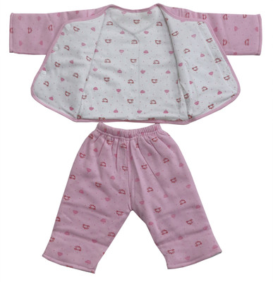 

ANNAPURNA SALES 100% Pure Soft Cotton New Born Babies Clothing Suit or Dress Set – ( 0-3 Months ) !! Skin Friendly n Premium Quality !!(Pink)