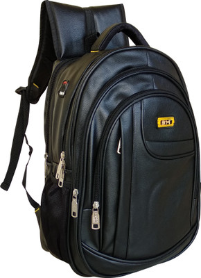 

SM good quality artificial leather laptop backpack 30 L Laptop Backpack(Black)