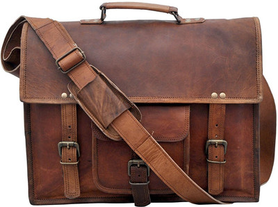 

styloleather bag styl13 Messenger Bag(Brown, 15 inch)