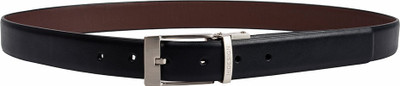 

Hidesign Men Formal Black, Tan Genuine Leather Reversible Belt
