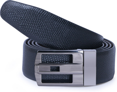 

Debonair International Men Blue Genuine Leather Belt, Black