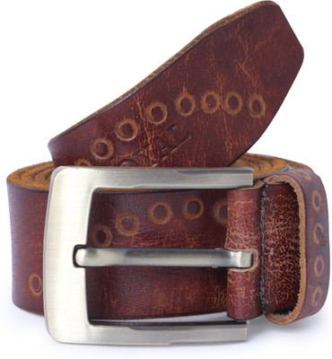 

aller Men Brown Genuine Leather Belt