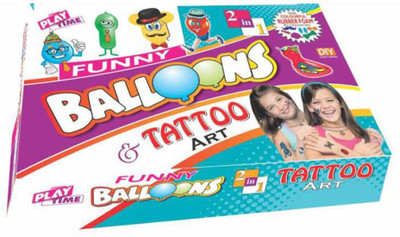 

P17 collection 2 in 1 Funny Balloons & Tattoo Art (Do it yourself) Board Game