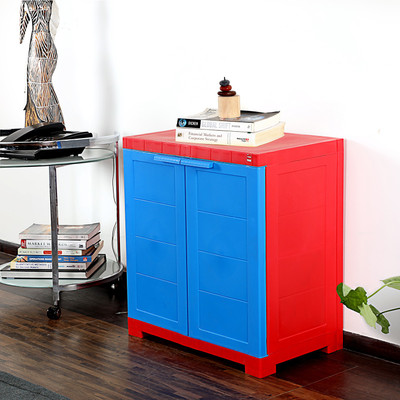 

Cello Furniture Plastic Free Standing Chest of Drawers(Finish Color - Red & Blue)