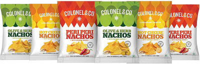 

Colonel & Co Olive Herb Nachos with Hot Cheese Nachos and Peri Peri Nachos Chips(358 g)