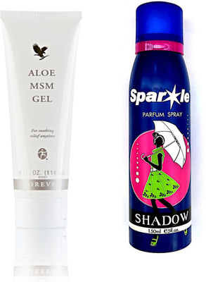 

Forever Aloe MSM Gel 118 g (205) With One Sparkle Perfume Spray 150 Ml(Set of 2)