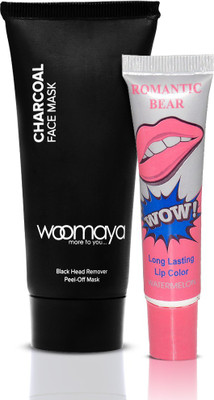 

Woomaya Charcoal Face Mask 60 gm with lip color(Set of 1)