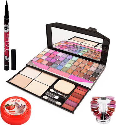 

Mars 48 Eyeshadow+3 Blusher+4 Compact Powder+ 6 Lip Color+ Eiliner+nail Polish remover+12 shade lipcolor(Set of 4)