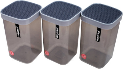 NAYASA Polypropylene Grocery Container  - 2100 ml(Pack of 3, Grey)