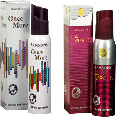 

RAMSONS LA OPALE PERFUME BODY SPRAY 120 ML+ONCE MORE PERFUME BODY SPRAY 120 ML Deodorant Spray - For Men & Women(120 ml)