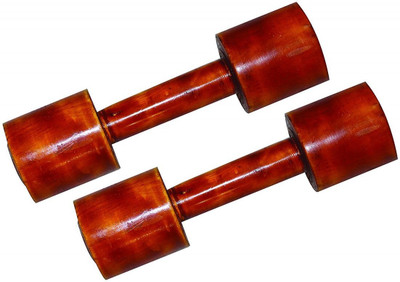 

RIGHTWAY PT WOODEN DUMBBELL WITHSMOTHJ FINISH I PAIR BEST QUALITY Fixed Weight Dumbbell(2 kg), Brown
