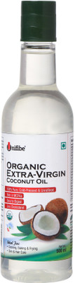 

Unifibe Organic Extra Virgin Coconut Oil for Cooking, Hair & Skin Coconut Oil Plastic Bottle(500 ml)