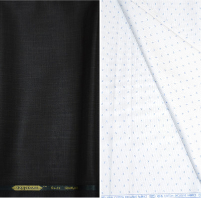 KUNDAN SULZ GWALIOR Cotton Blend Graphic Print Shirt & Trouser Fabric
