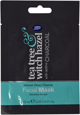 

Boots Tea Tree & Witch Hazel Charcoal Face Mask - 10ml (0.33oz)(10 ml)
