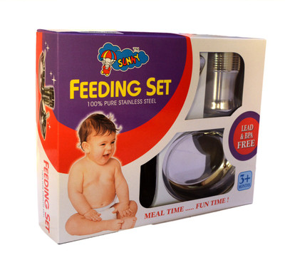 

Sunny Stainless Steel Baby Feeding Set - steel(Multicolor)