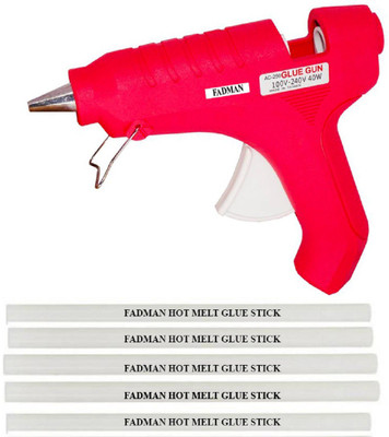 

FADMAN 40 Watt red Makson leak proof With 5 Glue Sticks For Quick Repairs Standard Temperature Corded Glue Gun (11 mm) Standard Temperature Corded Glue Gun(11 mm)