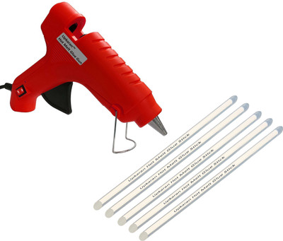 

Upkaran High Quality High Power 40Watt Hot Melt Glue Gun of Red Colour With 5 Hot Melt Glue Sticks For Art & Craft,Craft kits,Craft,Fabric,Home Repairs Standard Temperature Corded Glue Gun(11 mm)
