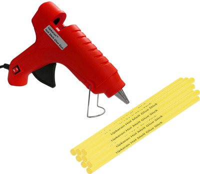 

Upkaran Asian hobby crafts Hot Glue Gun of 40W with 8 Yellow Glue Sticks Of 8inch For DIY Crafts,Clothes,Crafting,Fabric and Home use Standard Temperature Corded Glue Gun(11 mm)