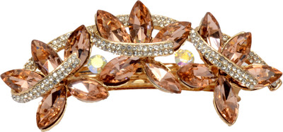 

Mansiyaorange Latest Korean Imported Tripple Lock Hair Clips For Women Hair Clip(Beige)