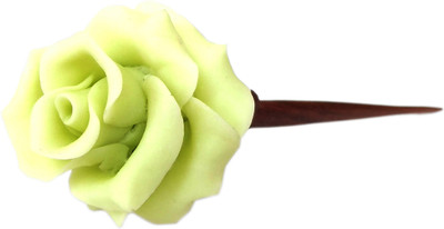 

Advance Hotline Handmade Artificial Jewelry Proceline Dough Rose Flower Juda Pin/Handmade Brown Wooden Juda Pin with Wooden/ Juda Pin Set For women girls hair accessories/for women /girls by unique indian craft Hair Pin(Multicolor)