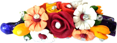 

Advance Hotline Handmade Artificial Jewellery Proceline Dough Work Banana Hair Clip /Proceline Dough / hair accesoseries /hair pins/wings /for women /girls by unique indian craft Banana Clip(Multicolor)