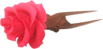 

Advance Hotline Handmade Artificial Jewelry Proceline Dough Rose Flower Juda Pin/Handmade Brown Wooden Juda Pin with Wooden/ Juda Pin Set For women girls hair accessories/for women /girls by unique indian craft Hair Pin(Multicolor)