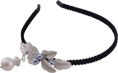 

Saamarth Impex Flower Leafes Beads Design Hair Buckle Hair Accessories Head Band(White)