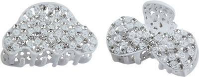 

Saamarth Impex White Color Rhienstone Beaded Heavy Hair Clips Set Of 2 Hair Clip(Multicolor)