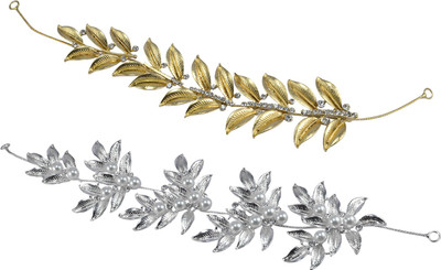 

Saamarth Impex Leaf Desgin Silver & Golden Color Hair Band ,Hair Accessories Set Of 2 Hair Band(Multicolor)