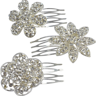 

Saamarth Impex Hair Clip For Bun ,Flower Hair Accessories For Juda Bun Maker Accessories Hair Pins Set Of 2 Bun Clip(Multicolor)