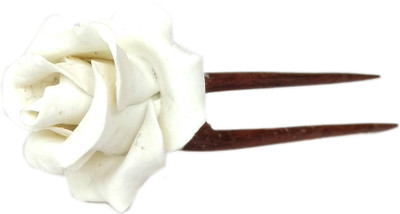 

Advance Hotline Handmade Artificial Jewelry Proceline Dough Rose Flower Juda Pin/Handmade Brown Wooden Juda Pin with Wooden/ Juda Pin Set For women girls hair accessories/for women /girls by unique indian craft Hair Pin(Multicolor)
