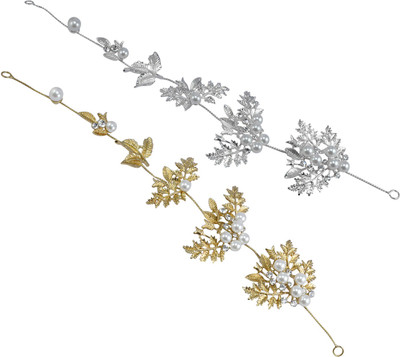 

Saamarth Impex Leaf Desgin Silver & Golden Color Hair Band ,Hair Accessories Set Of 2 Hair Band(Multicolor)